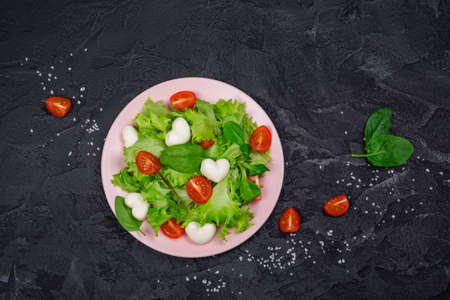 Valentines day saladの写真素材