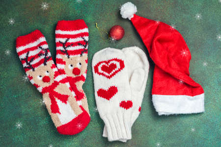 Christmas accessories of Santa Clausの写真素材