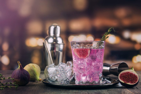 Autumn fig cocktailの写真素材