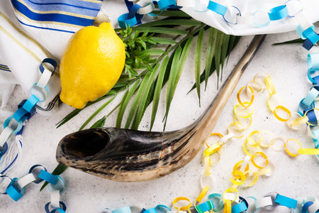 Jewish holiday Sukkotの写真素材