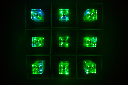 Dark green squares from the topの写真素材