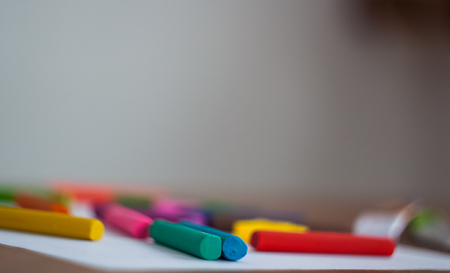 Plasticine, children's school supplies and entertainmentの写真素材