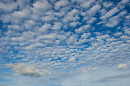 Blue sky and small cloudsの写真素材