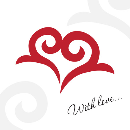 Red heart pattern. For registration on Valentine's Day with love.のイラスト素材
