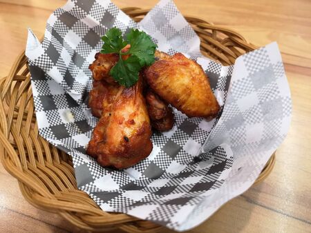 Fried chicken wingsの写真素材