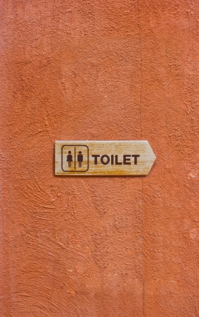 Tiolet sign on the wall.の写真素材