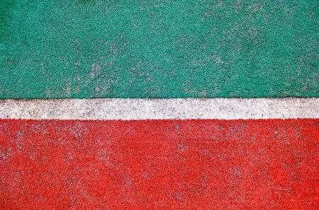 Fake grass and white line as background 
