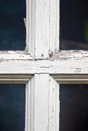 Cross wood of window frame の写真素材