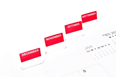 Close up monthly organizer.の写真素材