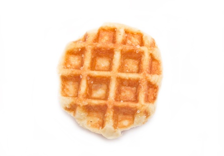 Waffle isolated on white background の写真素材