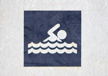 Swimming recreational sign の写真素材