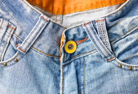 Jeans button close upの写真素材