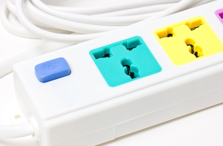 Close up of multiple plug socket 