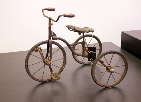 Bangkok-MARCH 4 : Ancient bicycle on display at The Bangkok Life Cycling 2013 on March 4, 2013 in Bangkok, Thailand.のeditorial素材