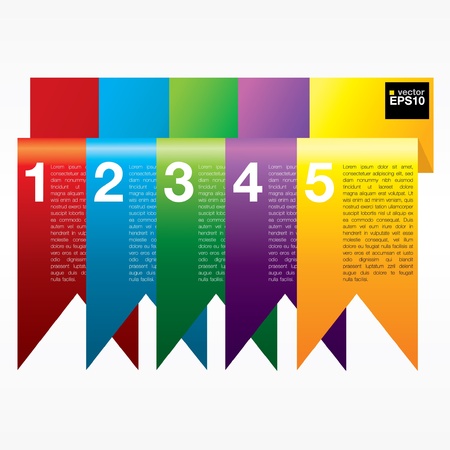 Vertical ribbon banners のイラスト素材