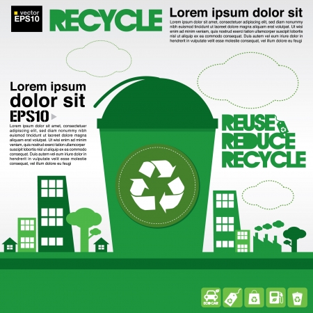 Recycle illustration concept のイラスト素材