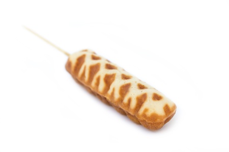 Waffle stick isolated on white の写真素材