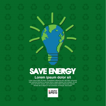 Save energy illustration conceptual のイラスト素材