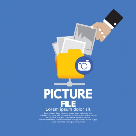 Picture File Storage Vector Illustration のイラスト素材