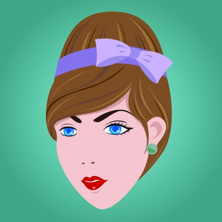 60s Woman Hair Style EPS10のイラスト素材