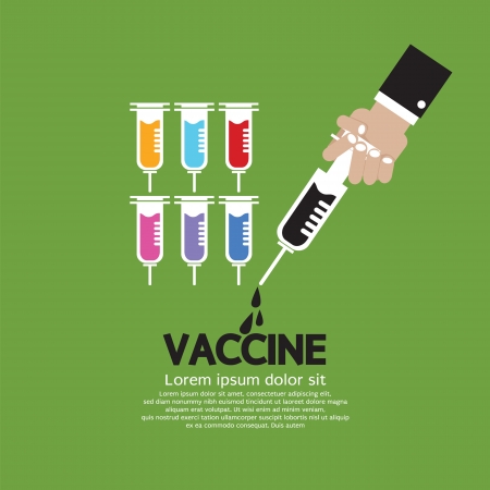 Hand Holding Syringe With Vaccine Insideのイラスト素材