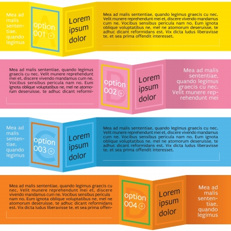 Simply and Clean Folding Paper Banner Vectorのイラスト素材