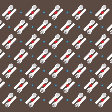 Spoon   Fork Pattern のイラスト素材