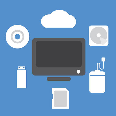 Backup Device Illustrationのイラスト素材