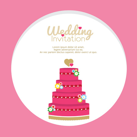 Wedding Cakes Invitationのイラスト素材