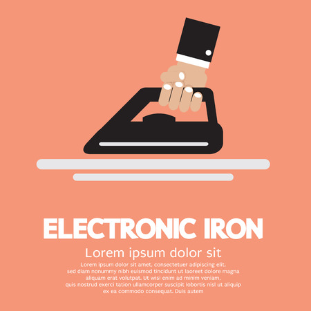 Electronic Iron In Handのイラスト素材