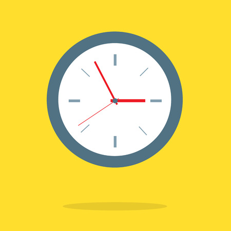 Flat Design Analog Clockのイラスト素材