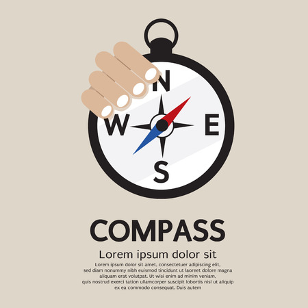 Hand Holding A Compassのイラスト素材