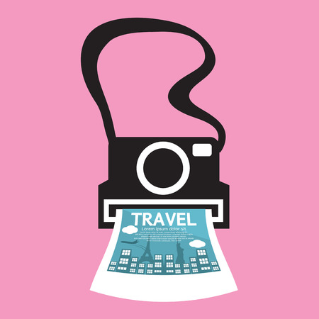 Vintage Camera Vector Illustrationのイラスト素材