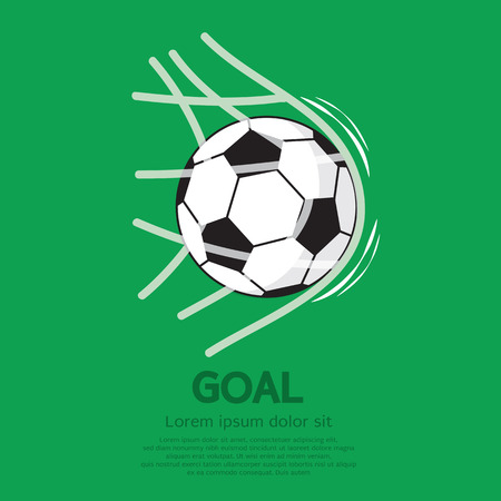 Football or Soccer Ball In Netのイラスト素材
