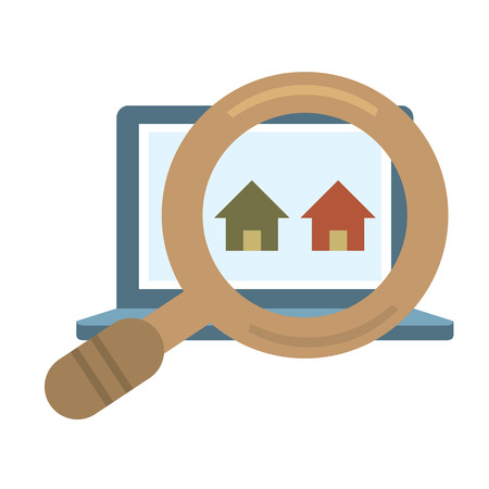 Finding Real Estate Vector Illustrationのイラスト素材