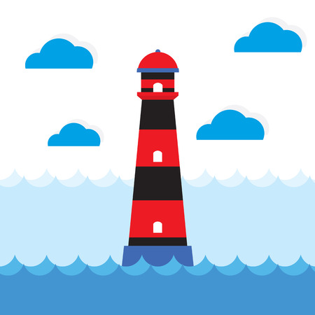Lighthouse Vector Illustrationのイラスト素材