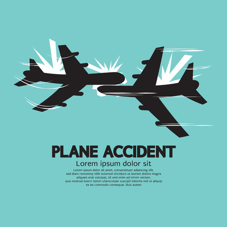 Plane Accident Vector Illustrationのイラスト素材