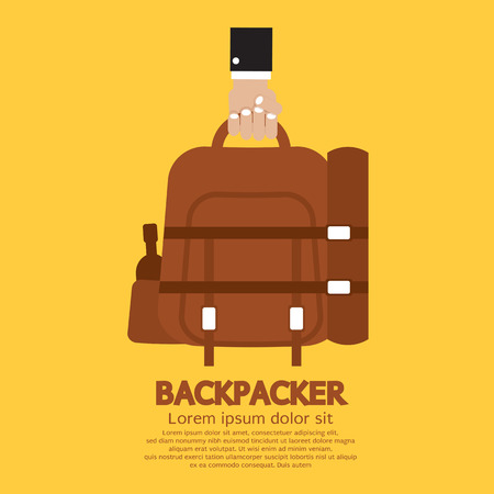 Backpacker Vector Illustrationのイラスト素材