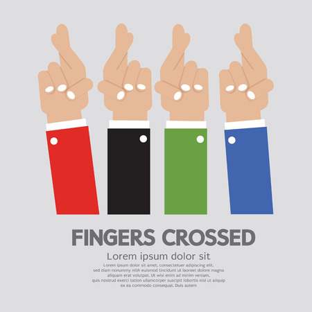 Fingers Crossed Vector Illustrationのイラスト素材
