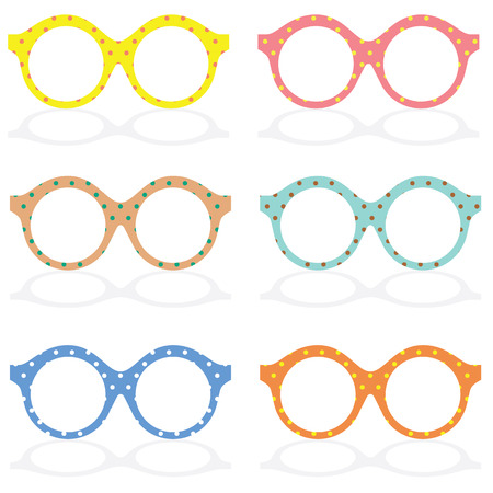 Set Of Colorful Eyeglassesのイラスト素材