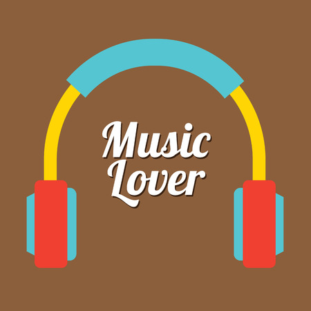 Music Lover Vector Illustrationのイラスト素材