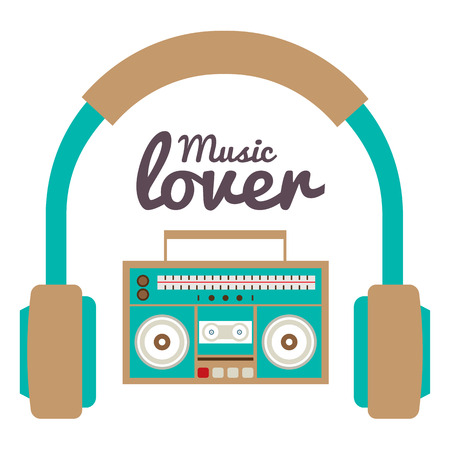 Music Lover Vector Illustrationのイラスト素材