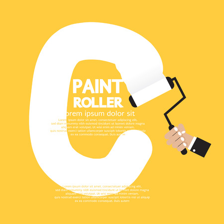 Paint Roller Alphabet C のイラスト素材