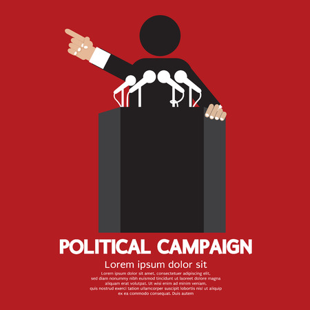 Political Campaign Vector Illustrationのイラスト素材