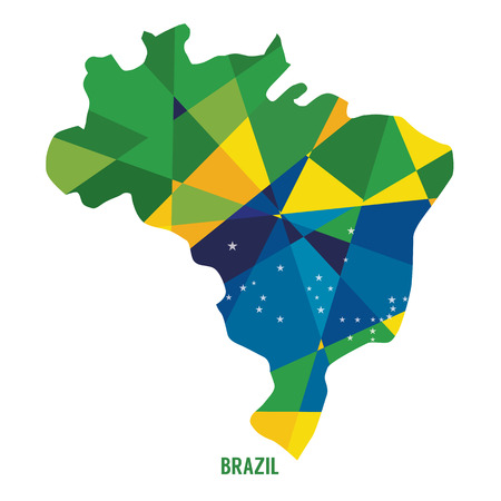 Map of Brazil Vector Illustration のイラスト素材