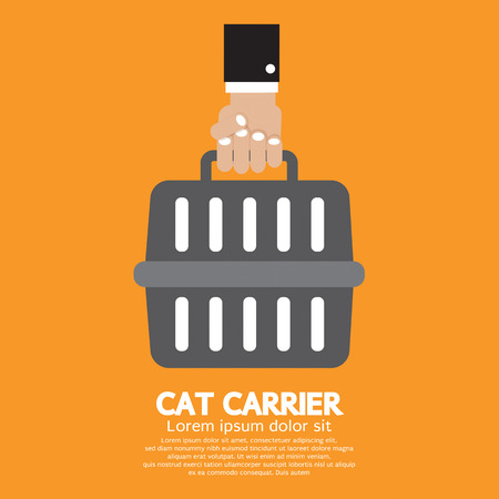 Cat Carrier Vector Illustrationのイラスト素材