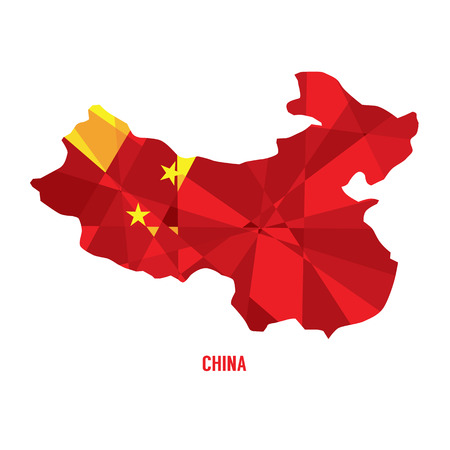 Map of China Vector Illustration のイラスト素材
