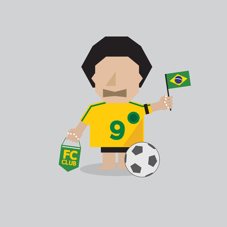 Brazilian Soccer or Football Manのイラスト素材