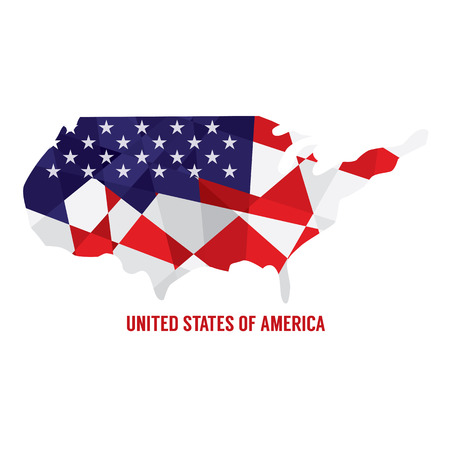 Map of USA Vector Illustration のイラスト素材
