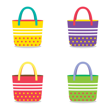 Set of Colorful Handbags のイラスト素材